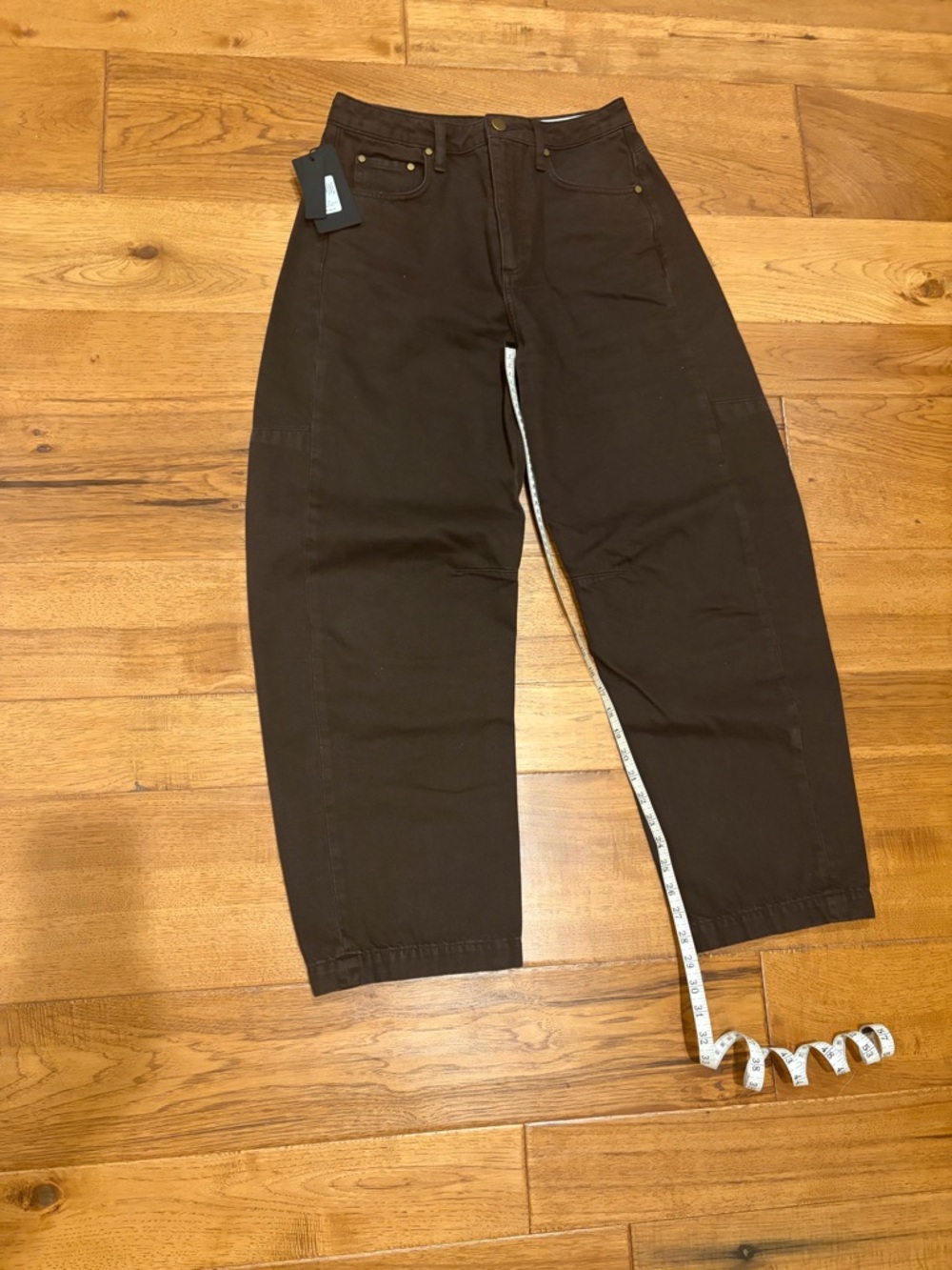 Rag and Bone Charlie Barrel Jeans in Espresso - Picture 11 of 13